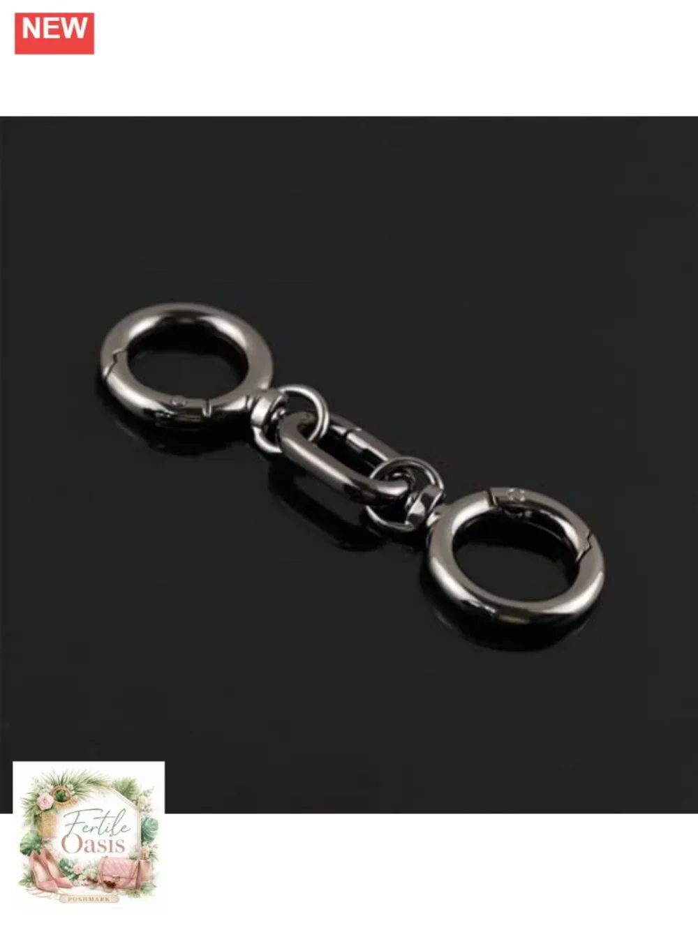 Zinc Alloy Chain Strap Extender for Handbags Purse Replacement - 4 Keychains 2